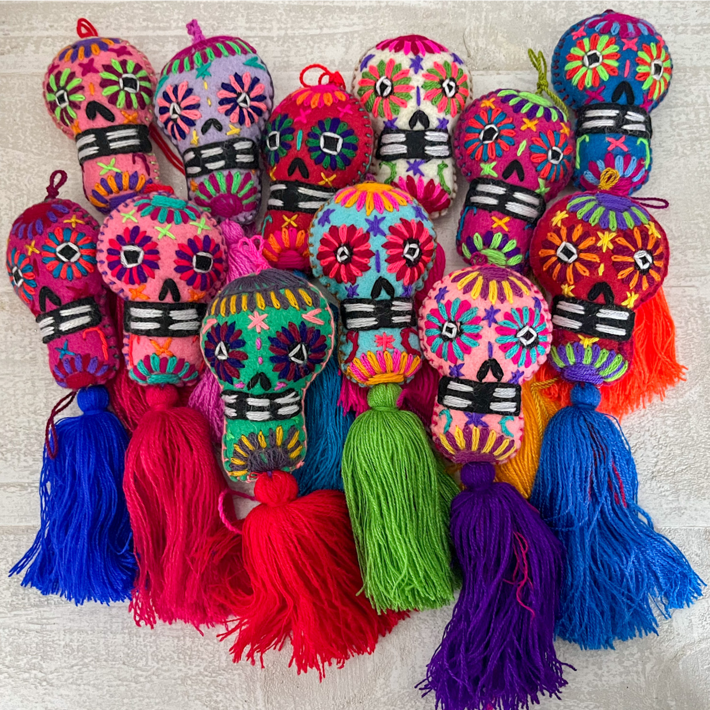 Calavera Sugar Skull Catrina Pompom Tassel
