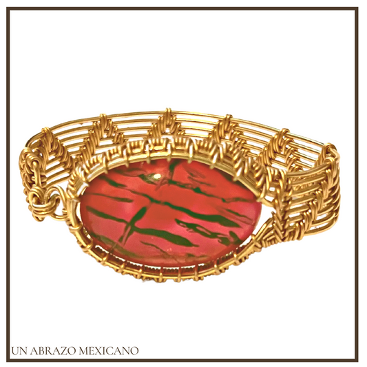 Woven Wire Bracelet - Eye of the Tiger