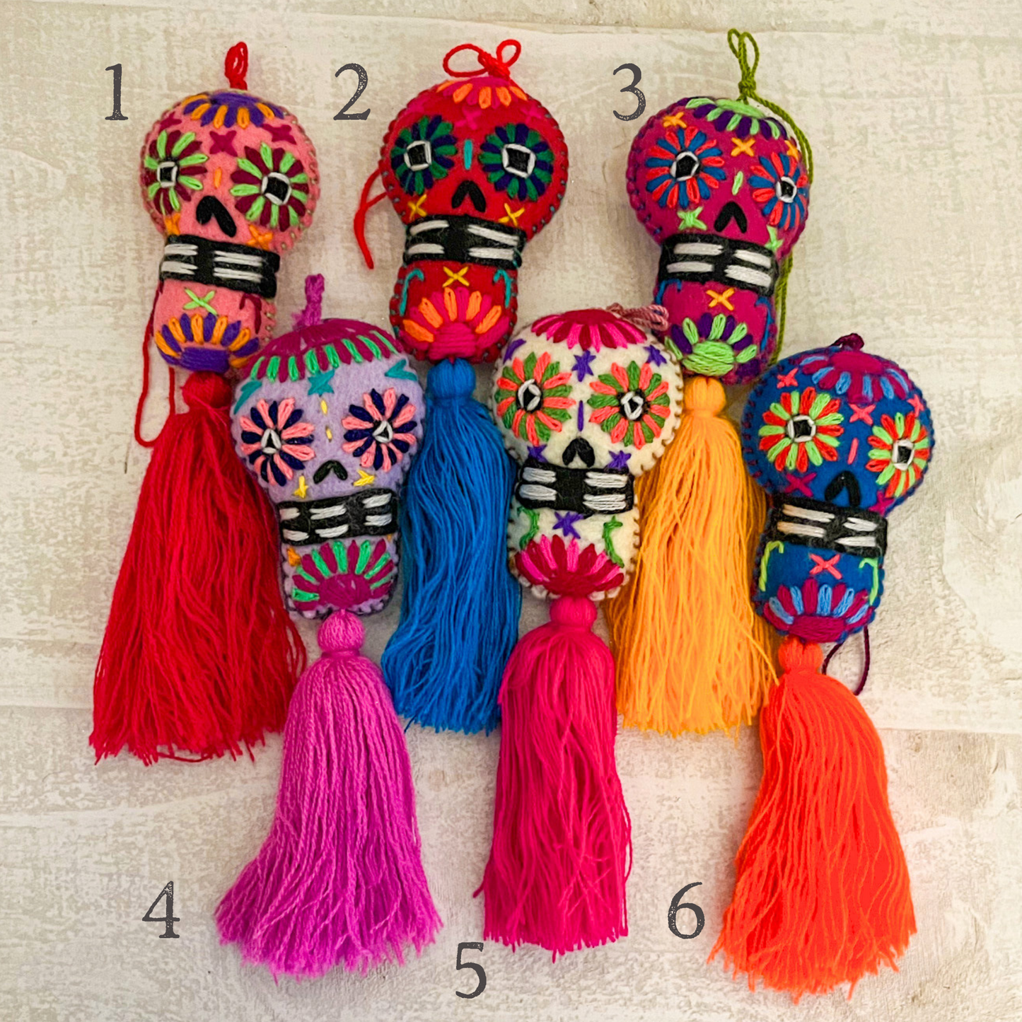 Calavera Sugar Skull Catrina Pompom Tassel