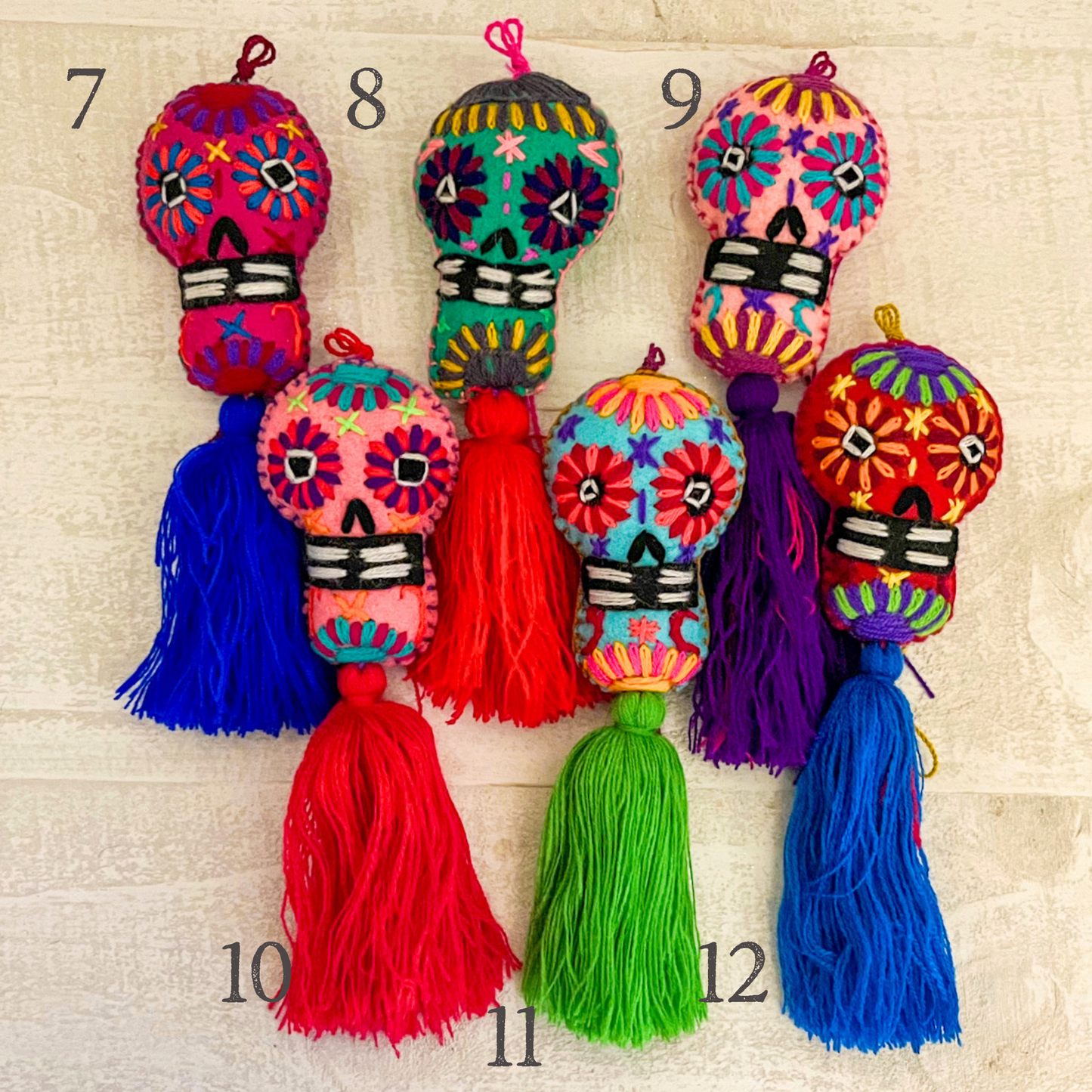 Calavera Sugar Skull Catrina Pompom Tassel