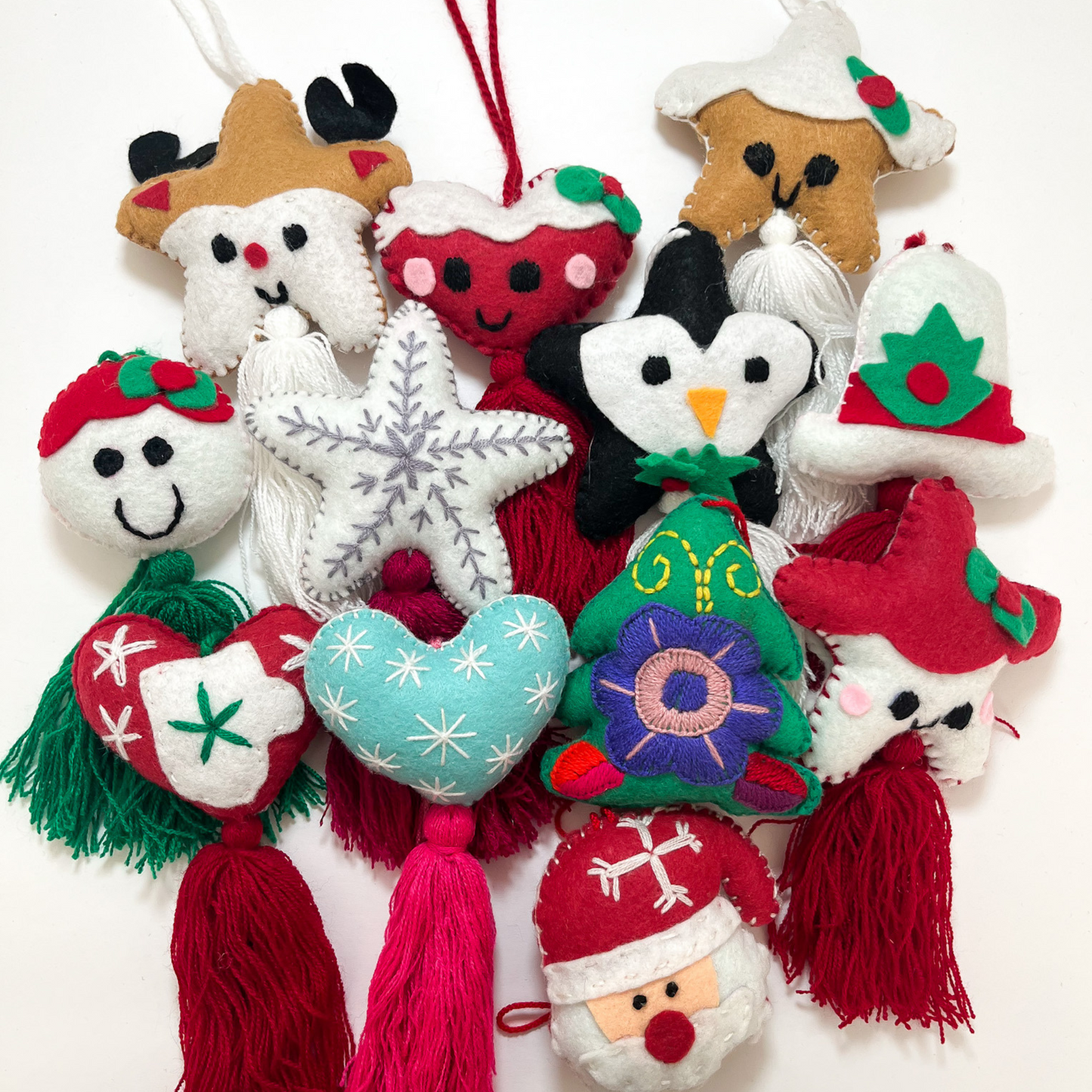 Winter Christmas Pompom Tassel Ornament