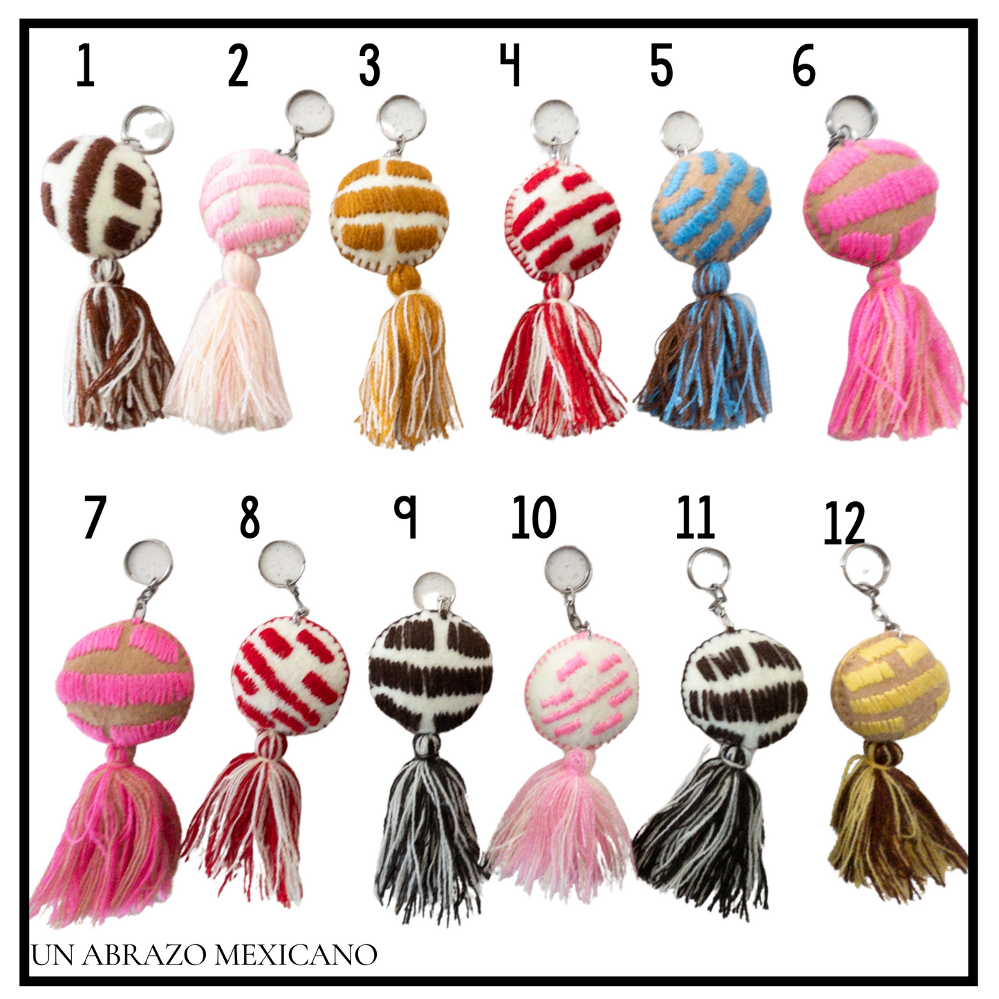 Concha Pompom Tassel Keychain