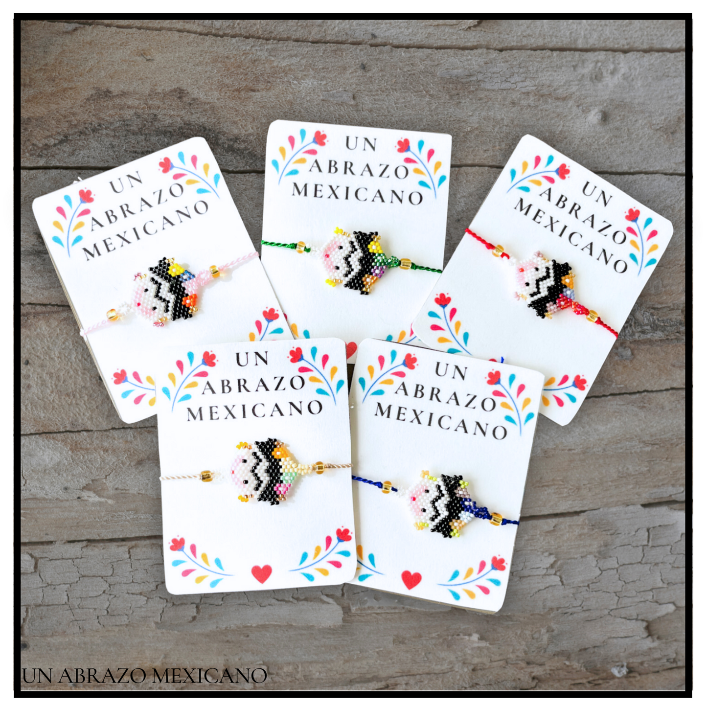 Frida Kahlo Hand Beaded Slider Bracelet