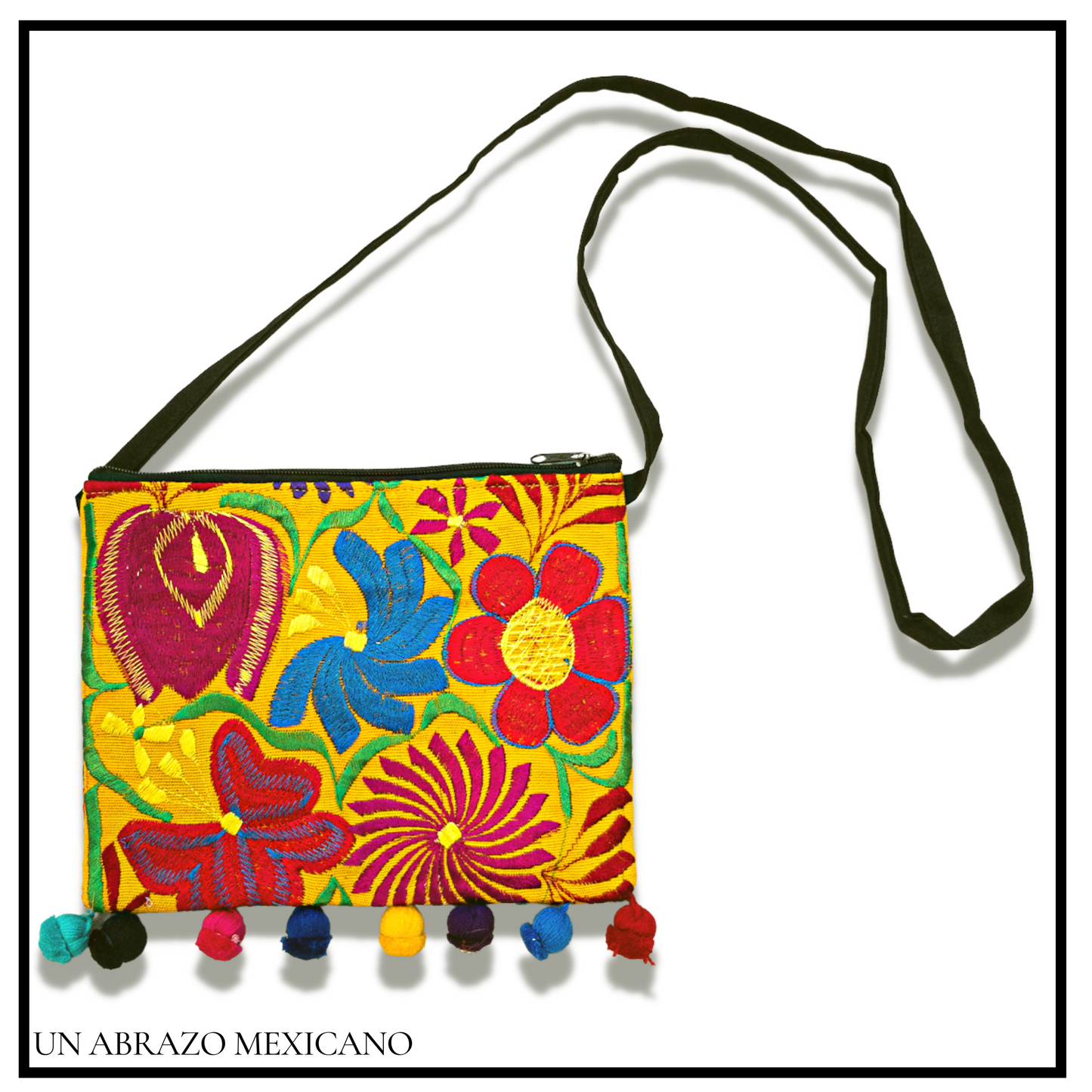 Hand Embroidered Slim Crossbody