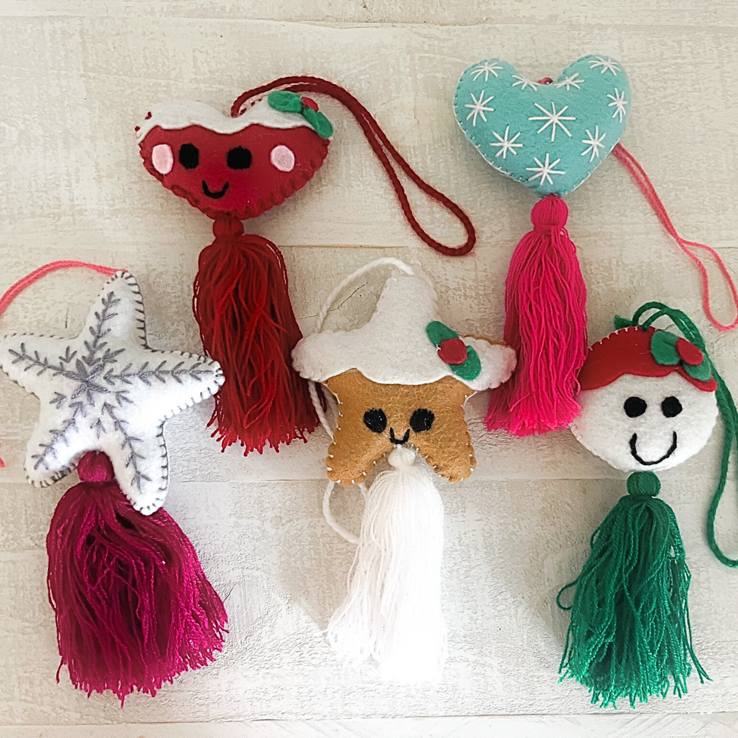Winter Christmas Pompom Tassel Ornament