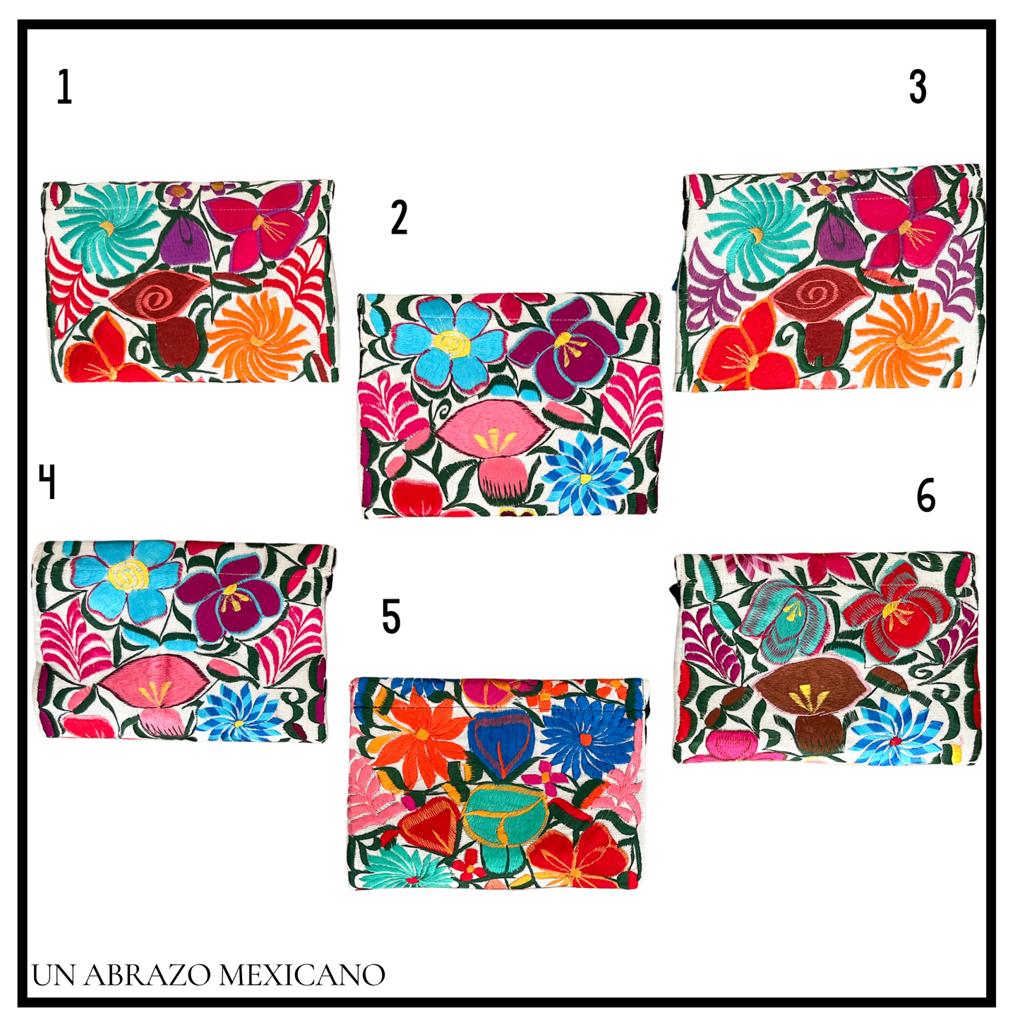 Embroidered Envelope Tassel Clutch