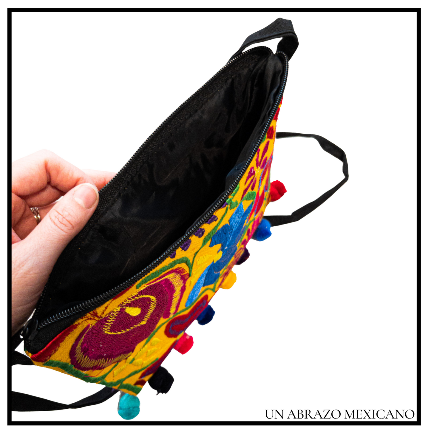 Hand Embroidered Slim Crossbody