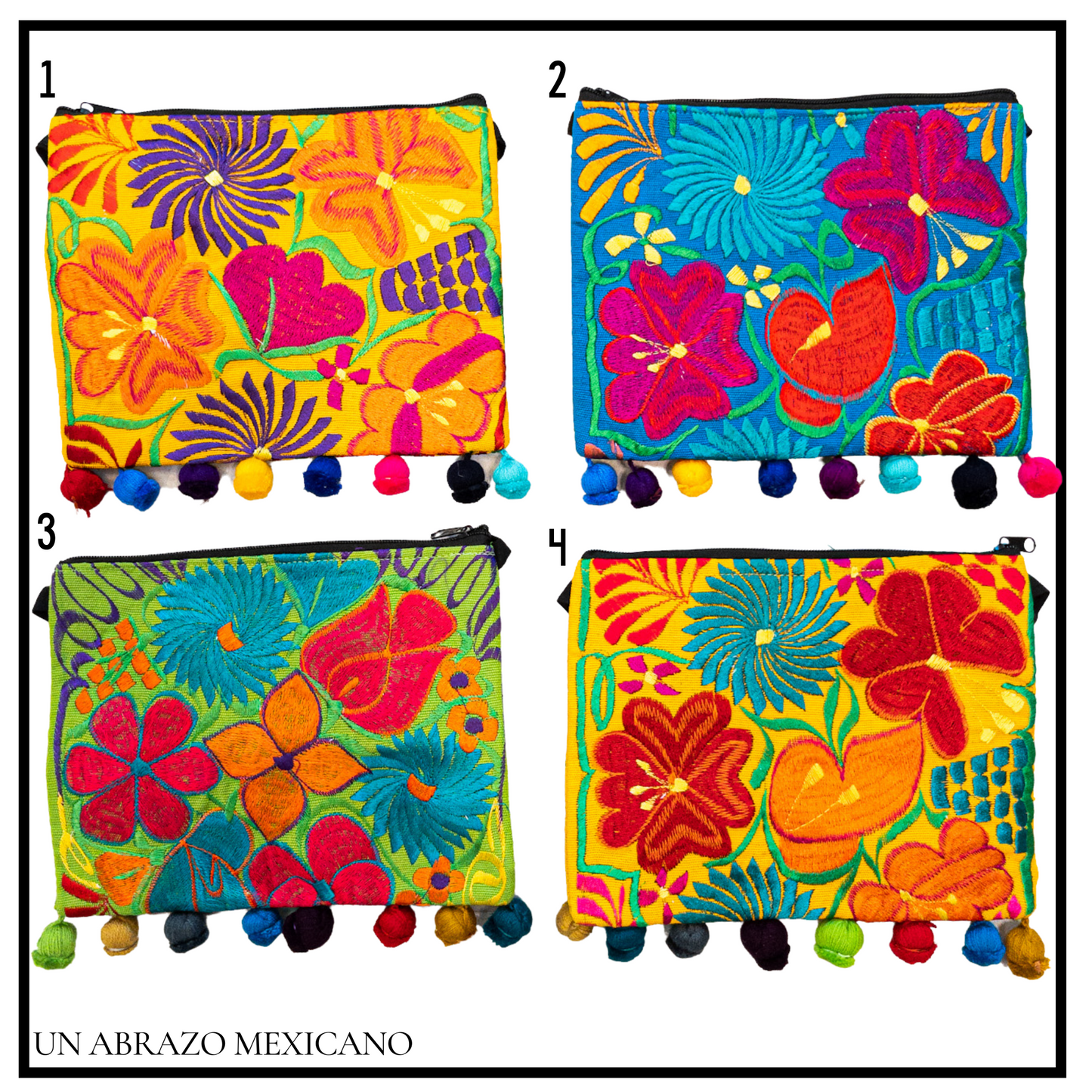 Hand Embroidered Slim Crossbody