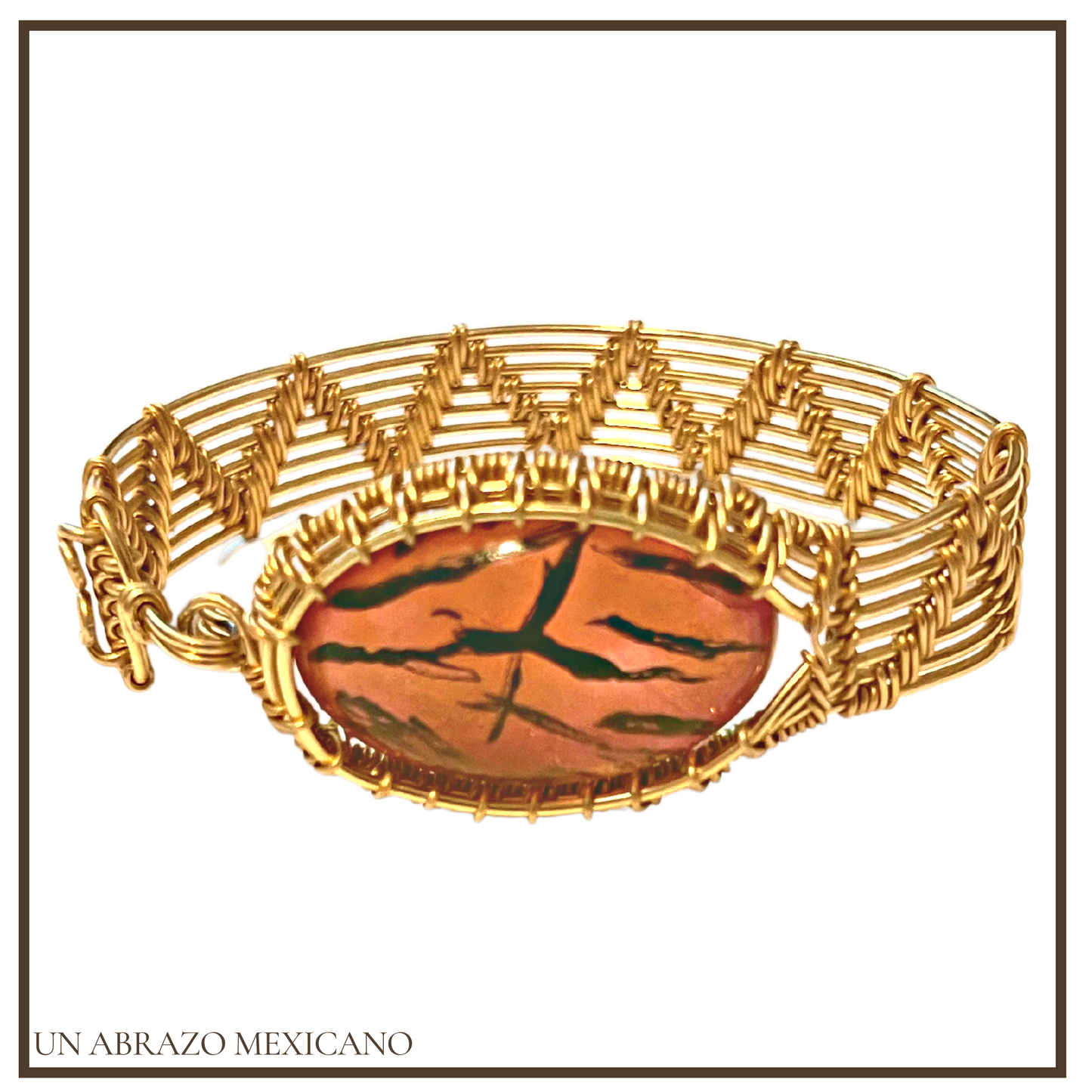 Woven Wire Bracelet - Eye of the Tiger