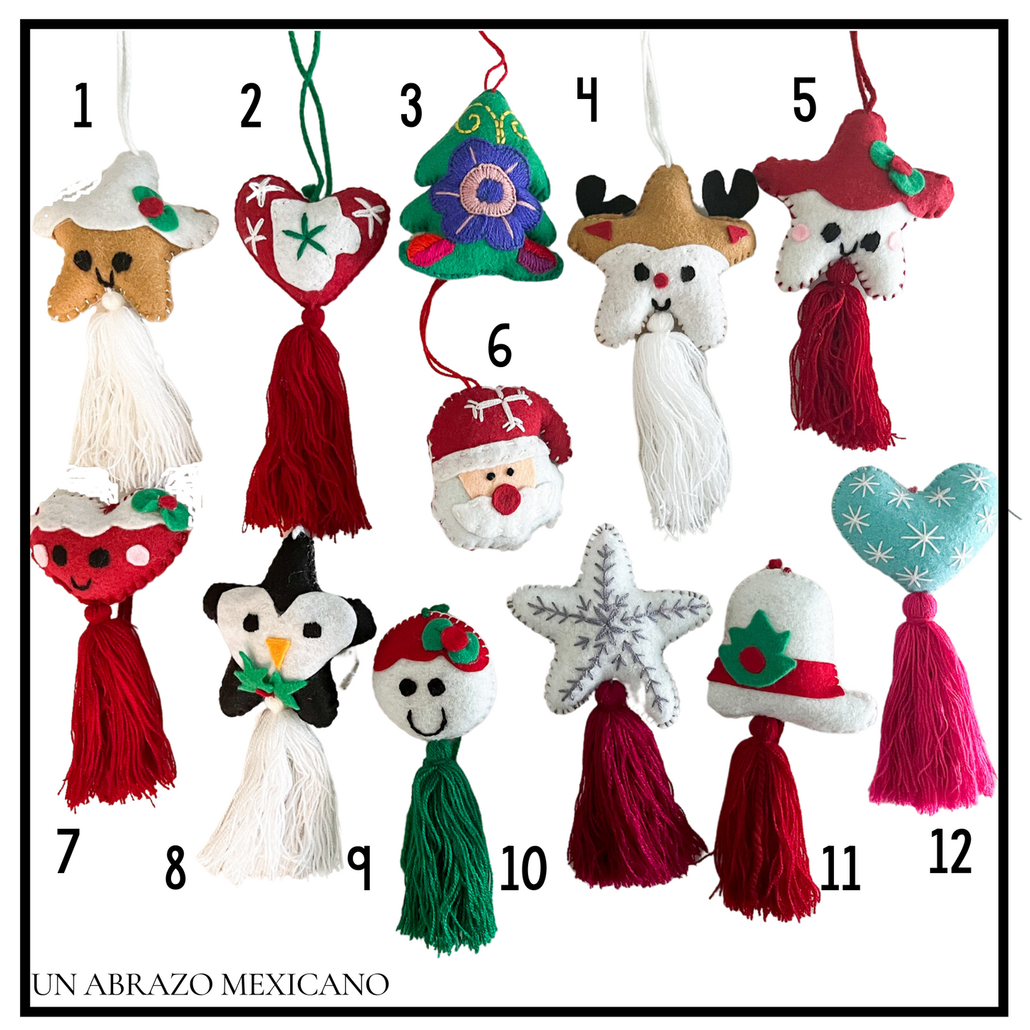 Winter Christmas Pompom Tassel Ornament