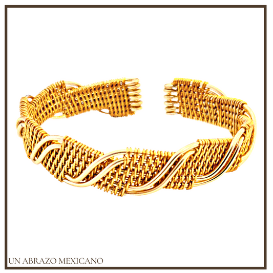 Woven Double Wave Wire Bracelet